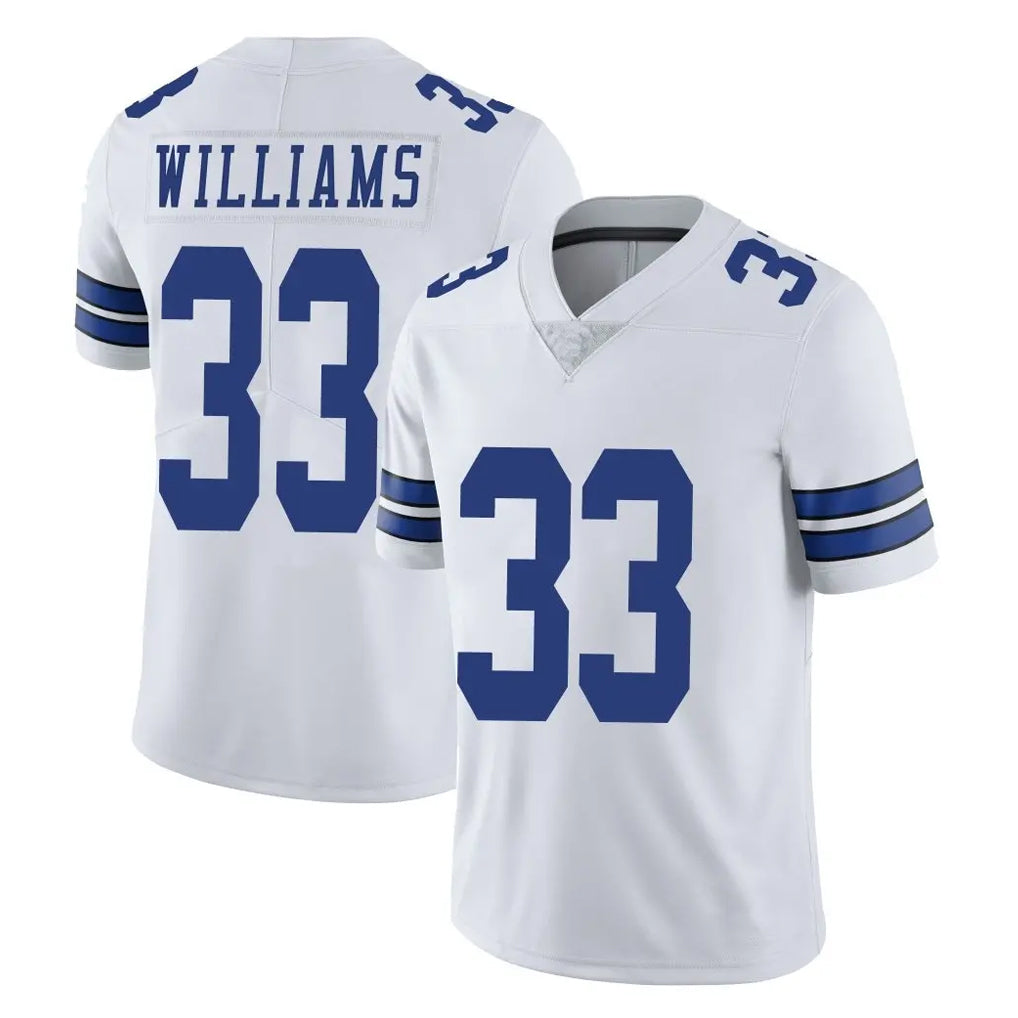 Choea D.Cowboys #33 Javonte Williams Player White Vapor Untouchable Limited Home Game Stitched Jerseys