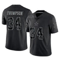 Choea D.Cowboys #34 Jalen Thompson Player Black Limited Reflective Home Game Stitched Jerseys