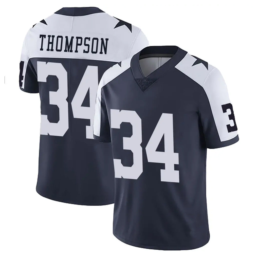 Choea D.Cowboys #34 Jalen Thompson Player Navy-White Limited Alternate Vapor Untouchable Home Game Stitched Jerseys