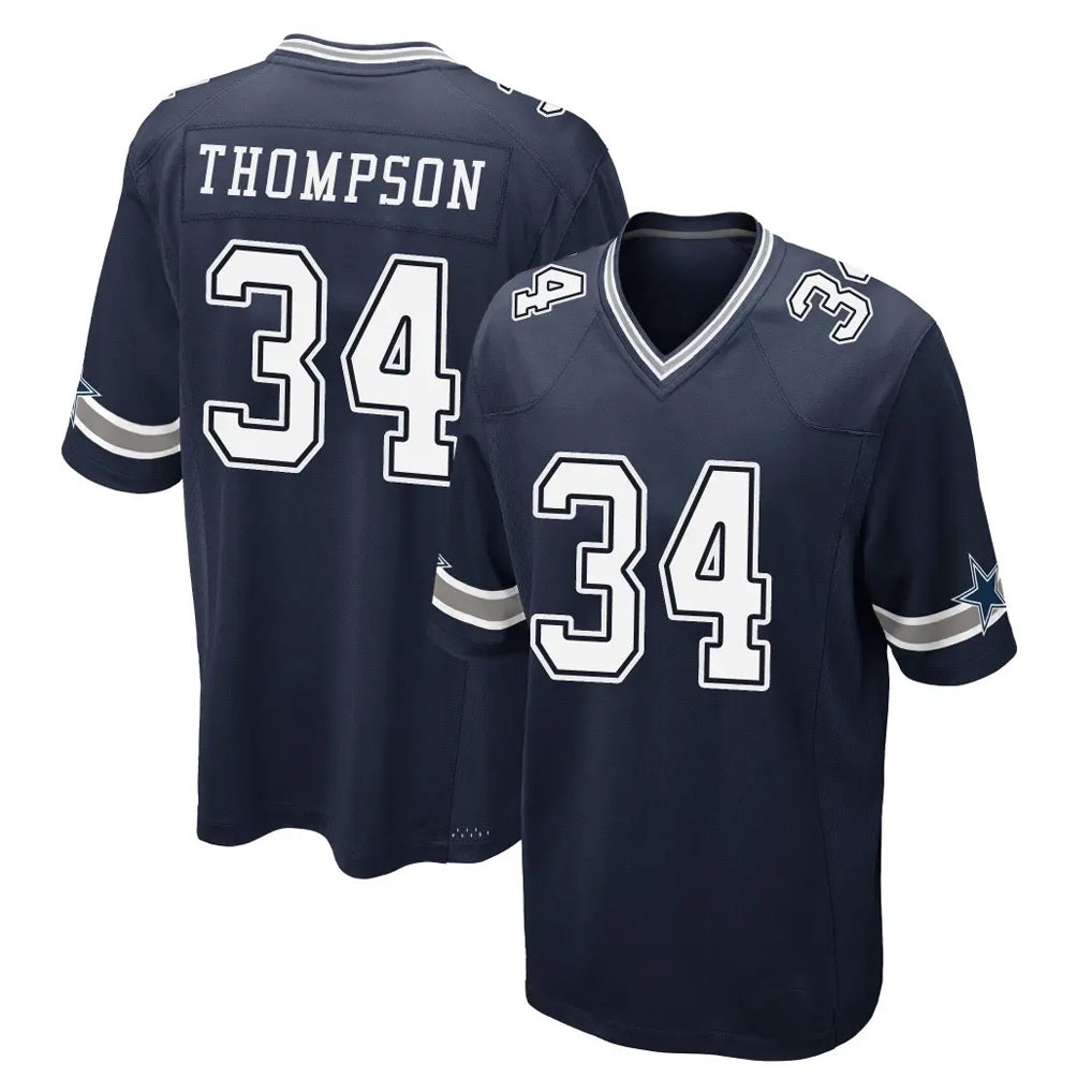 Choea D.Cowboys #34 Jalen Thompson Player Navy Home Game Stitched Jerseys