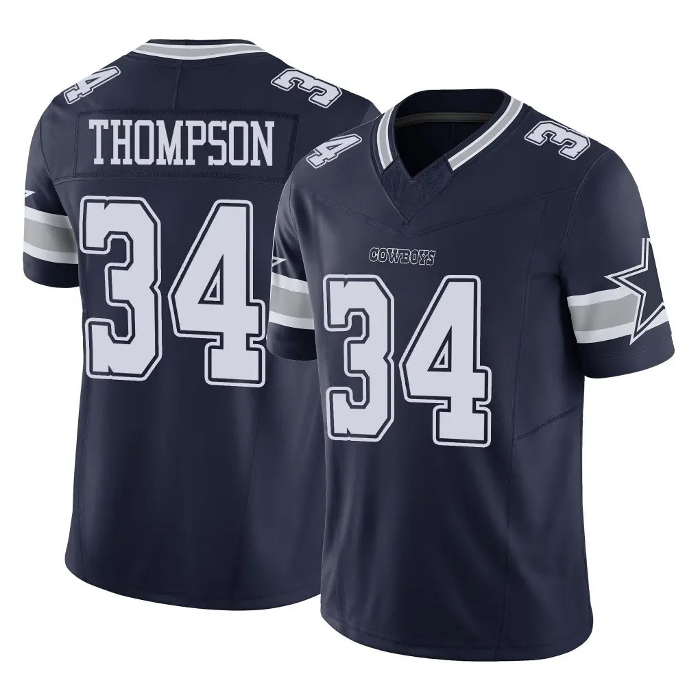 Choea D.Cowboys #34 Jalen Thompson Player Navy Limited Vapor F.U.S.E. Home Game Stitched Jerseys