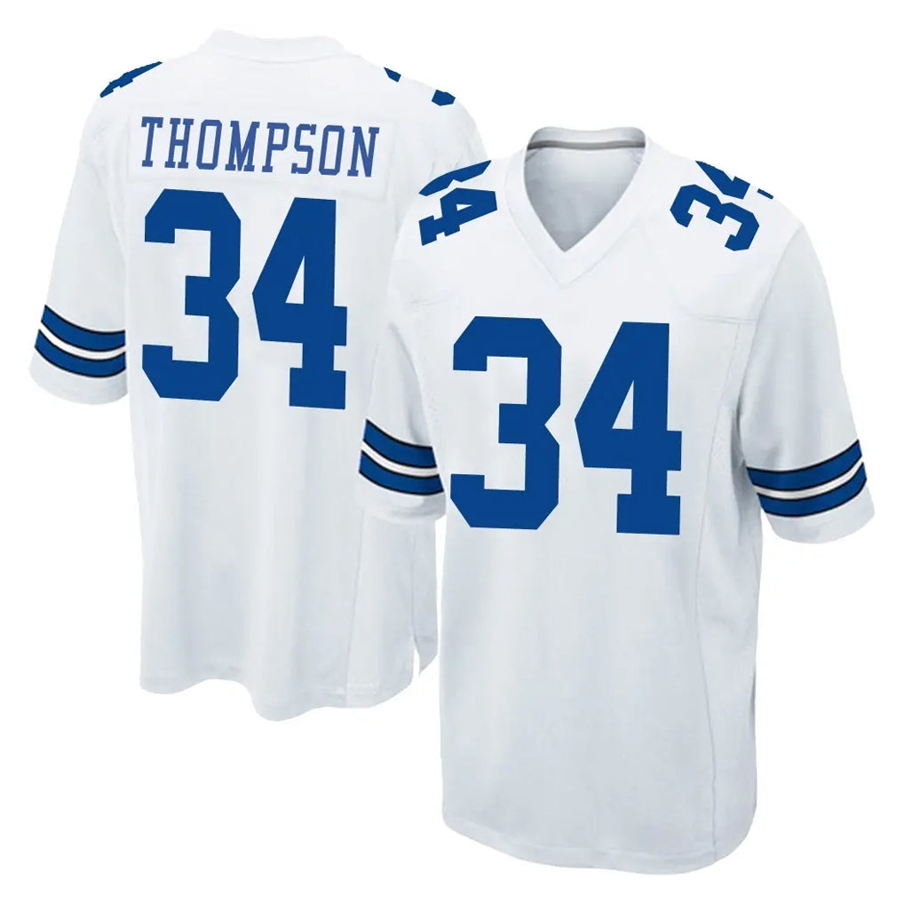 Choea D.Cowboys #34 Jalen Thompson Player White Home Game Stitched Jerseys