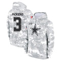 Choea D.Cowboys #3 George Pickens Player Arctic Camo Salute to Service Hoodies Limited Game Stitched Jerseys