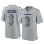 Choea D.Cowboys #3 George Pickens Player Gray Atmosphere Fashion Home Game Stitched Jerseys