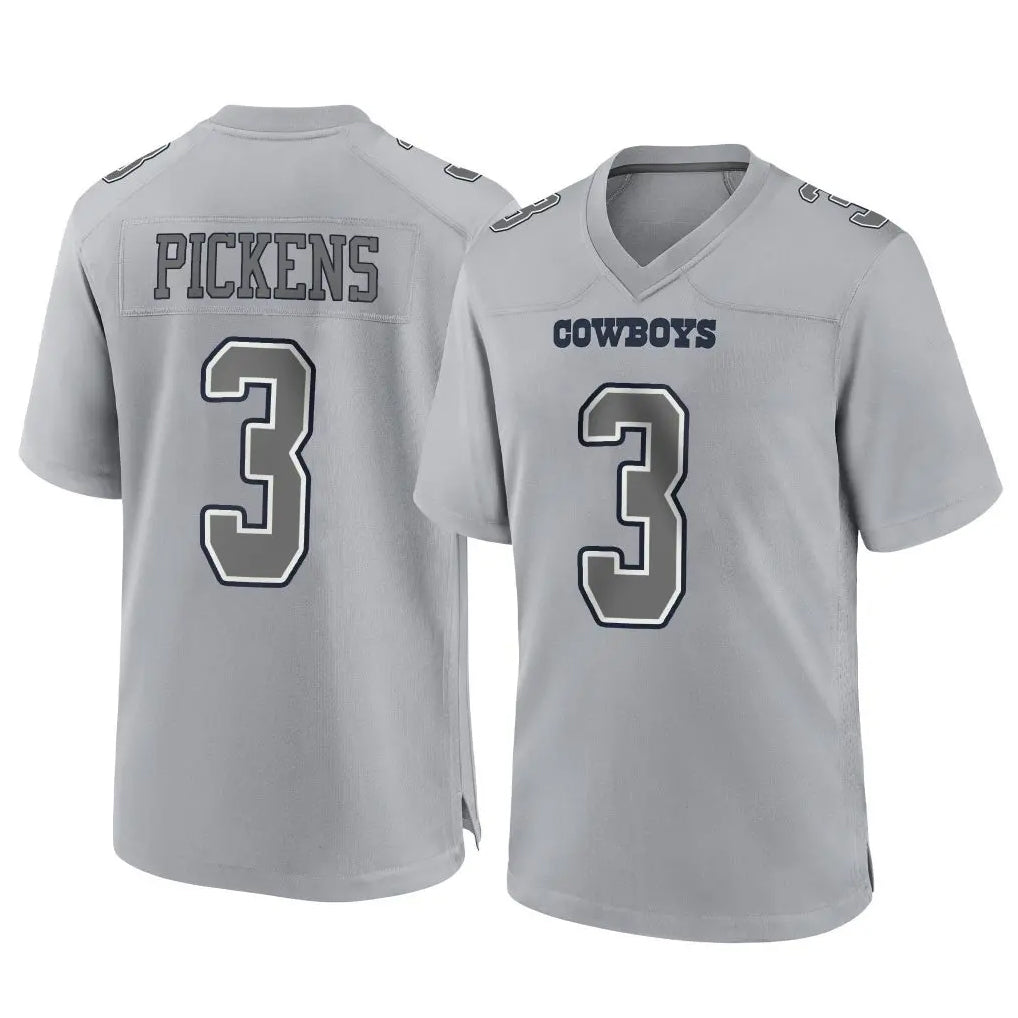 Choea D.Cowboys #3 George Pickens Player Gray Atmosphere Fashion Home Game Stitched Jerseys