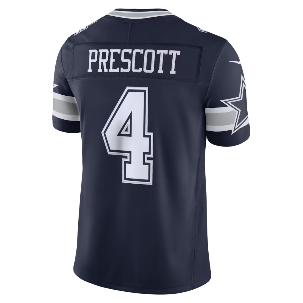 Choea D.Cowboys #4 Dak Prescott Navy Team Vapor F.U.S.E. Stitched Limited Stitched Jerseys
