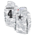 Choea D.Cowboys #4 Dak Prescott Player Arctic Camo Salute to Service Hoodies Limited Game Stitched Jerseys