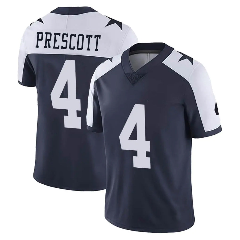 Choea D.Cowboys #4 Dak Prescott Player Navy-White Limited Alternate Vapor Untouchable Home Game Stitched Jerseys