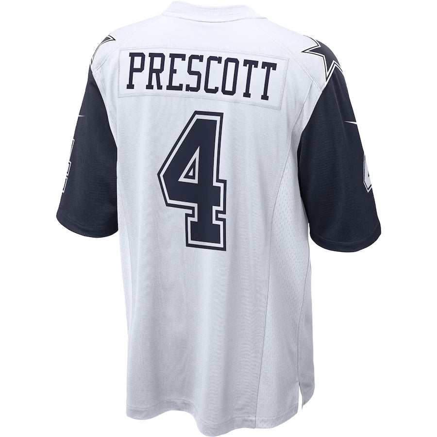 Choea D.Cowboys #4 Dak Prescott Player White Alternate Game Stitched Jerseys