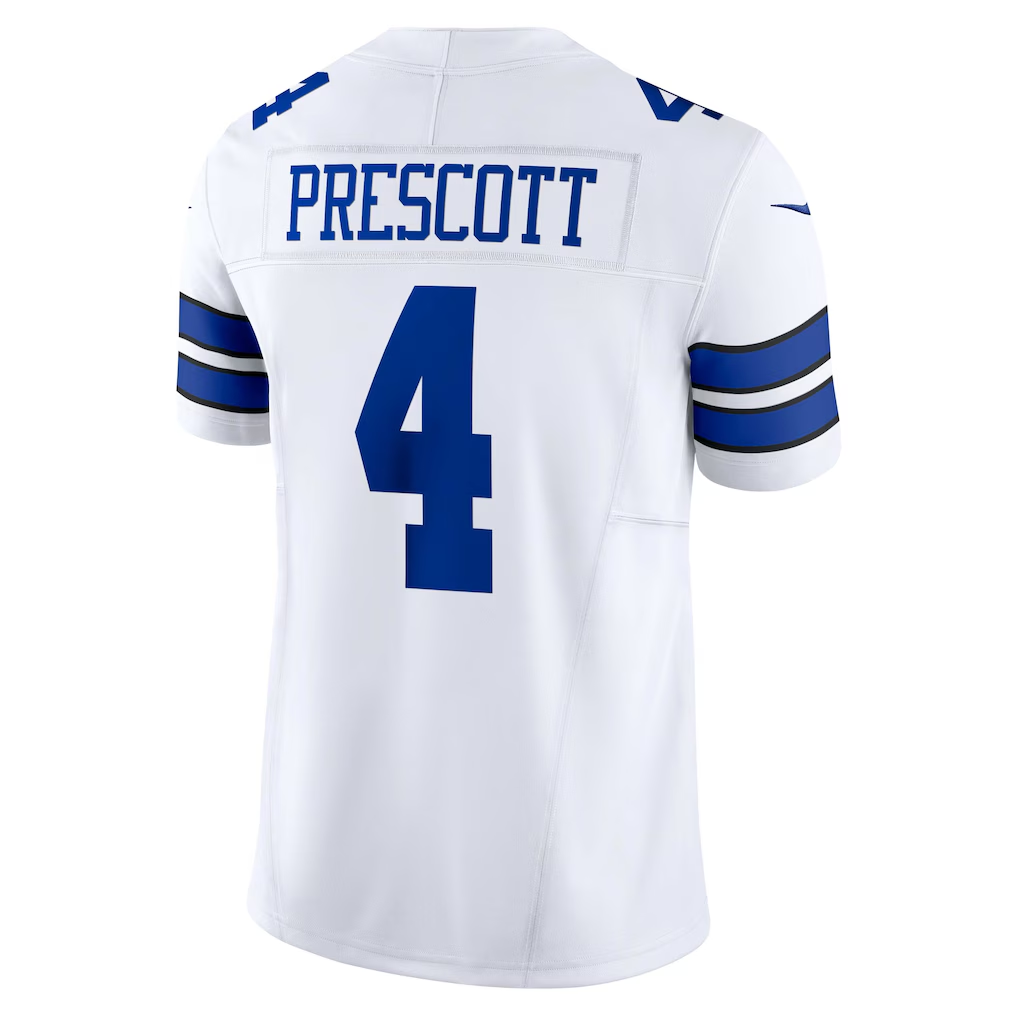 Choea D.Cowboys #4 Dak Prescott White Vapor F.U.S.E. Limited Stitched Jerseys