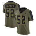 Choea D.Cowboys #52 Tyler Booker Player Olive Salute to Service Limited Home Game Stitched Jerseys