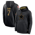 Choea D.Cowboys #7 Rashan Gary Player Black Salute to Service Pullover Hoodies Limited Stitched Jerseys