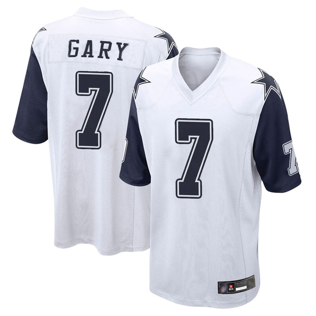 Choea D.Cowboys #7 Rashan Gary Player White-Navy Home Game Stitched Jerseys