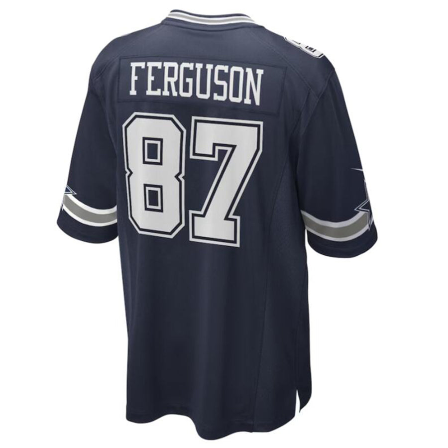 Choea D.Cowboys #87 Jake Ferguson Navy Game Jersey American Stitched Jersey