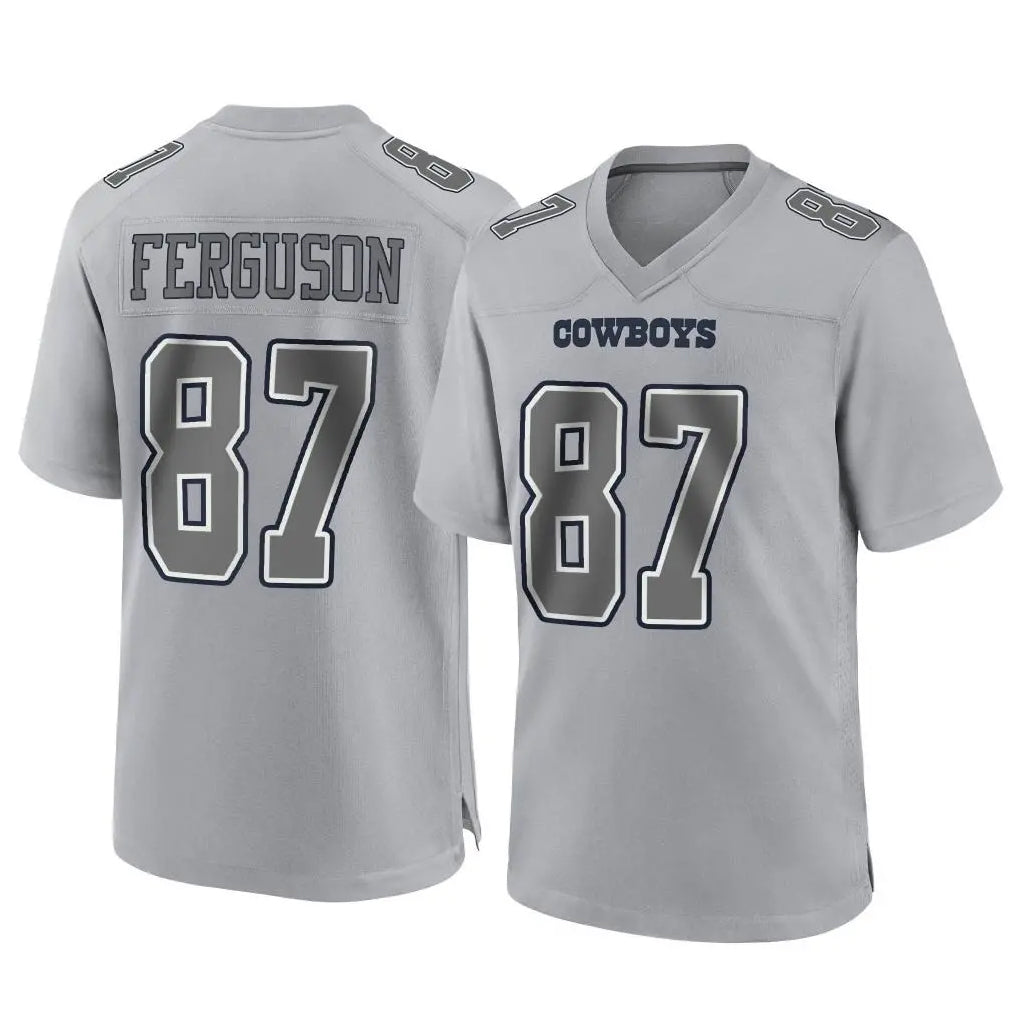 Choea D.Cowboys #87 Jake Ferguson Player Gray Atmosphere Fashion Home Game Stitched Jerseys