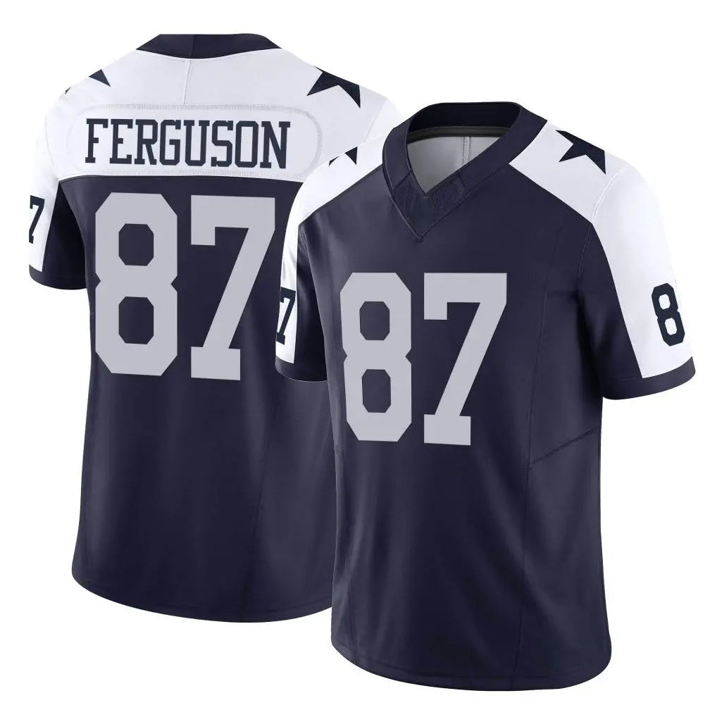 Choea D.Cowboys #87 Jake Ferguson Player Navy-White Limited Alternate Vapor F.U.S.E. Home Game Stitched Jerseys