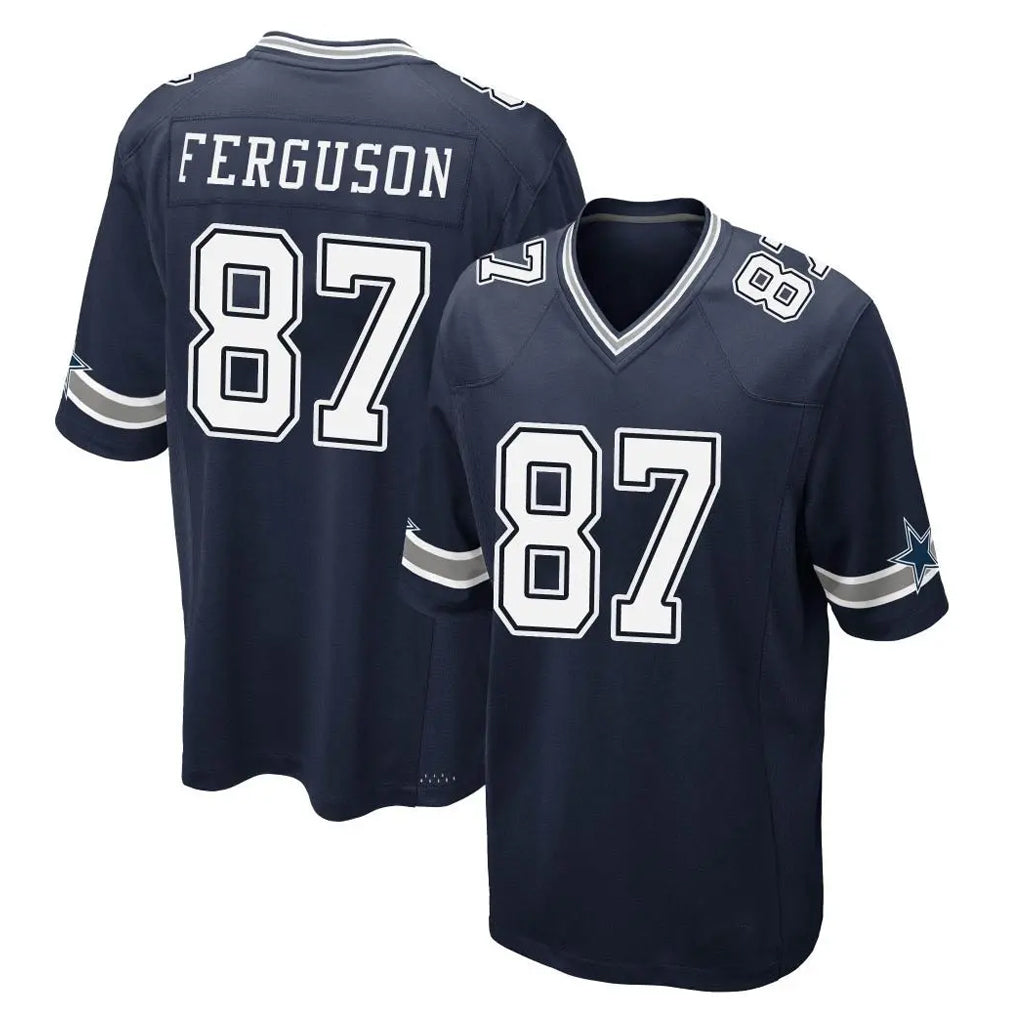 Choea D.Cowboys #87 Jake Ferguson Player Navy Home Game Stitched Jerseys