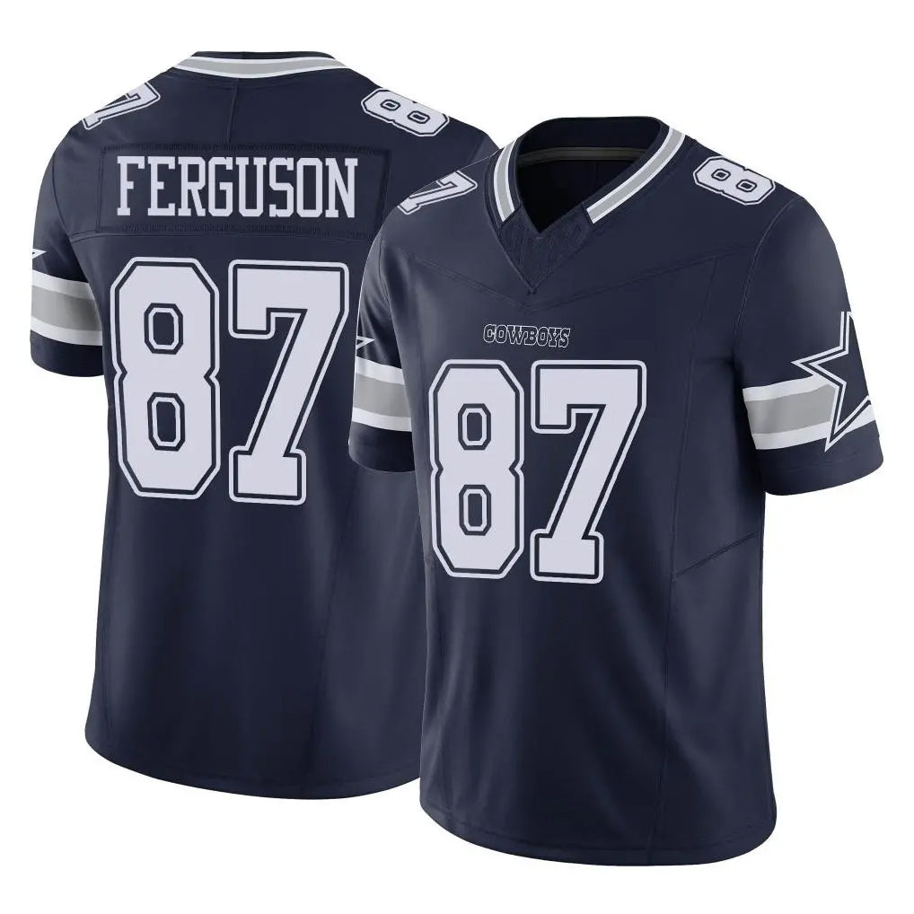 Choea D.Cowboys #87 Jake Ferguson Player Navy Limited Vapor F.U.S.E. Home Game Stitched Jerseys
