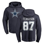 Choea D.Cowboys #87 Jake Ferguson Player Navy Pullover Hoodies Limited Stitched Jerseys