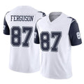 Choea D.Cowboys #87 Jake Ferguson Player White-Navy Limited Vapor F.U.S.E. Home Game Stitched Jerseys