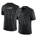 Choea D.Cowboys #88 CeeDee Lamb Player Black Limited Reflective Home Game Stitched Jerseys
