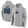 Choea D.Cowboys #88 CeeDee Lamb Player Gray Icon Pullover Hoodie Game Stitched Jerseys