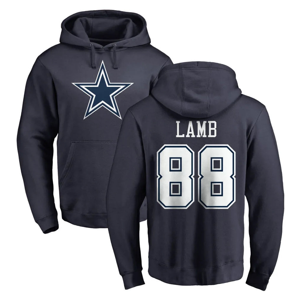 Choea D.Cowboys #88 CeeDee Lamb Player Navy Pullover Hoodies Limited Stitched Jerseys