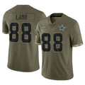 Choea D.Cowboys #88 CeeDee Lamb Player Olive Salute to Service Limited Game Stitched Jerseys