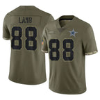 Choea D.Cowboys #88 CeeDee Lamb Player Olive Salute to Service Limited Game Stitched Jerseys