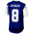Choea D.Cowboys #8 Troy Aikman Navy Legacy Replica Jersey American Stitched Jersey