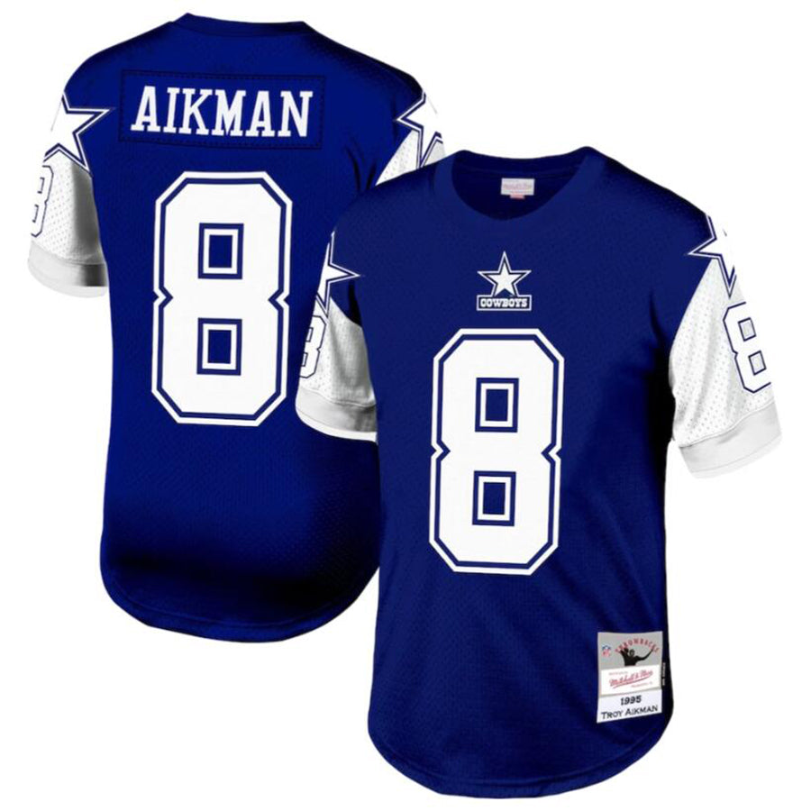 Choea D.Cowboys #8 Troy Aikman Navy Legacy Replica Jersey American Stitched  Jerseys