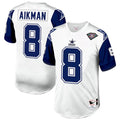 Choea D.Cowboys #8 Troy Aikman Player Mitchell & Ness White 1994 Authentic Throwback Retired Stitched Jerseys