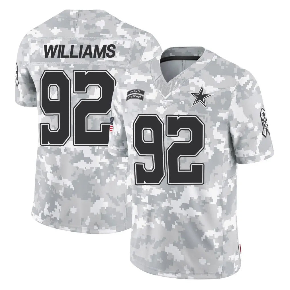 Choea D.Cowboys #92 Quinnen Williams Player Arctic Camo Salute to Service Limited Home Game Stitched Jerseys