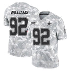 Choea D.Cowboys #92 Quinnen Williams Player Arctic Camo Salute to Service Limited Home Game Stitched Jerseys