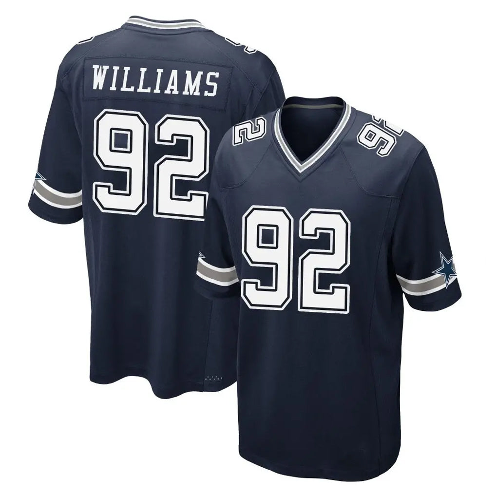 Choea D.Cowboys #92 Quinnen Williams Player Navy Home Game Stitched Jerseys
