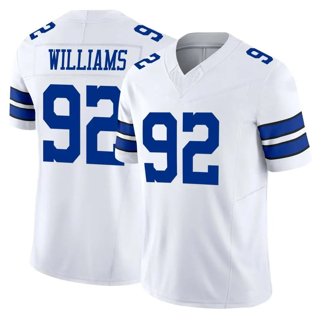 Choea D.Cowboys #92 Quinnen Williams Player White Limited Vapor F.U.S.E. Home Game Stitched Jerseys