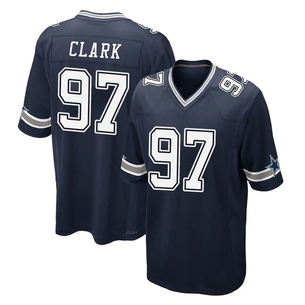Choea D.Cowboys #97 Kenny Clark Player Navy Home Game Stitched Jerseys