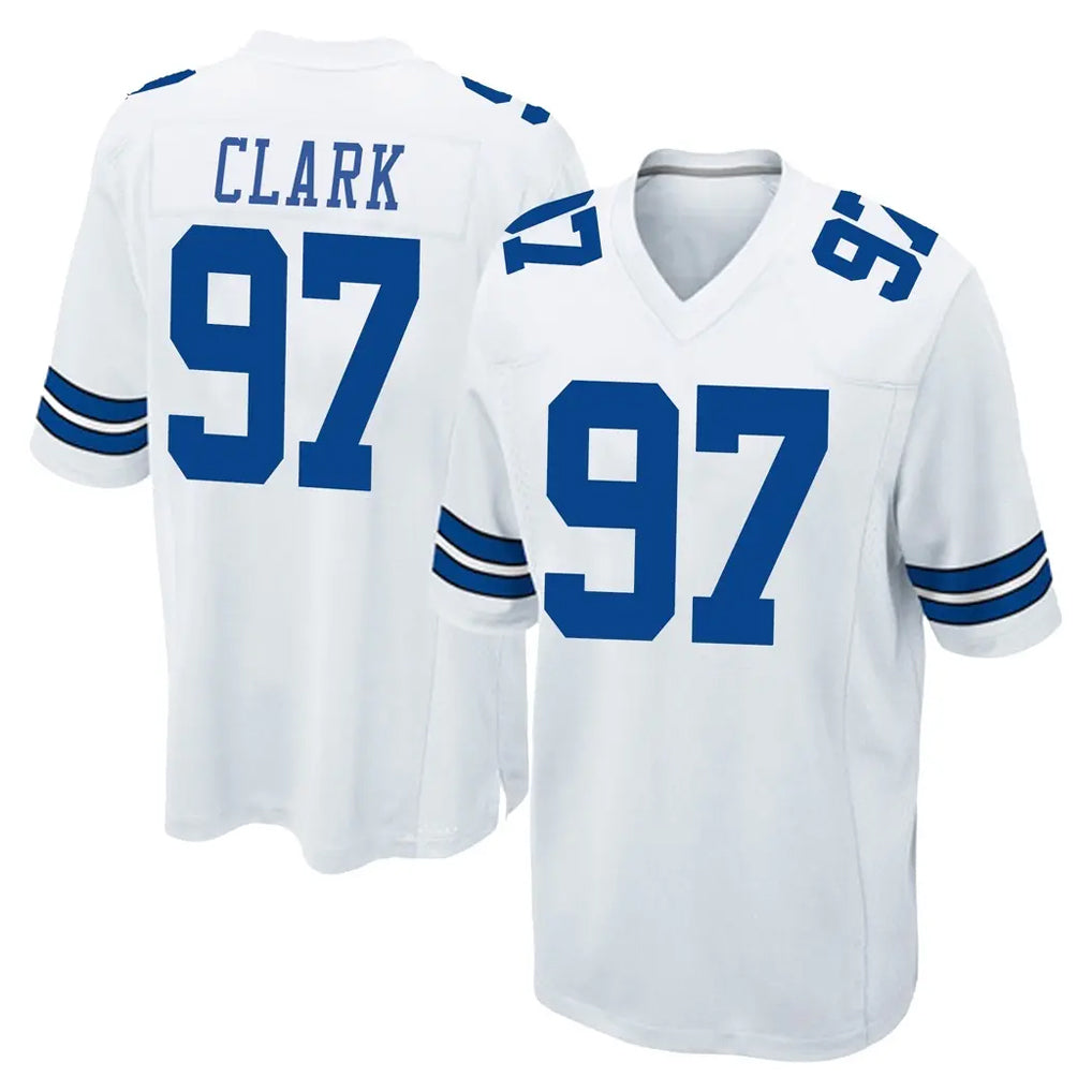 Choea D.Cowboys #97 Kenny Clark Player White Home Game Stitched Jerseys