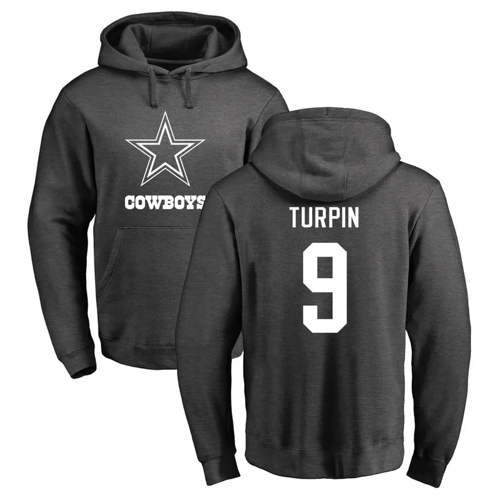 Choea D.Cowboys #9 KaVontae Turpin Player Ash One Color Pullover Hoodie Limited Stitched Jerseys