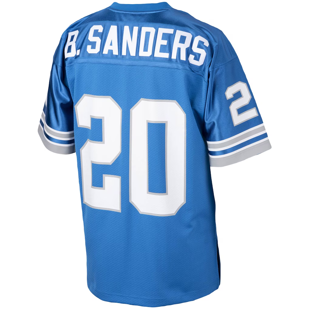 Choea D.Lions 1993 #20 Barry Sanders Mitchell & Ness Blue Authentic Throwback Retired Player Stitched Jerseys
