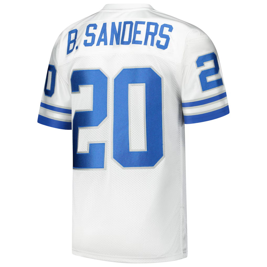 Choea D.Lions 1994 #20 Barry Sanders Mitchell & Ness White Authentic Throwback Retired Player Stitched Jerseys