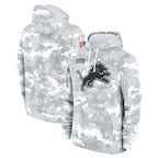 Choea D.Lions Arctic Camo Salute to Service Hoodies Limited Game Blank Player Stitched Jerseys
