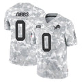 Choea D.Lions #0 Jahmyr Gibbs Player Arctic Camo Salute To Service Limited Stitched Jerseys