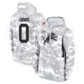 Choea D.Lions #0 Jahmyr Gibbs Player Arctic Camo Salute to Service Hoodies Limited Game Stitched Jerseys