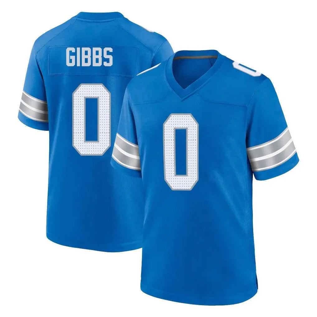 Choea D.Lions #0 Jahmyr Gibbs Player Blue Alternate Home Game Stitched Jerseys