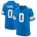 Choea D.Lions #0 Jahmyr Gibbs Player Blue Replica Game Stitched Jerseys