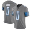Choea D.Lions #0 Jahmyr Gibbs Player Gray Vapor F.U.S.E. Limited Stitched Jerseys