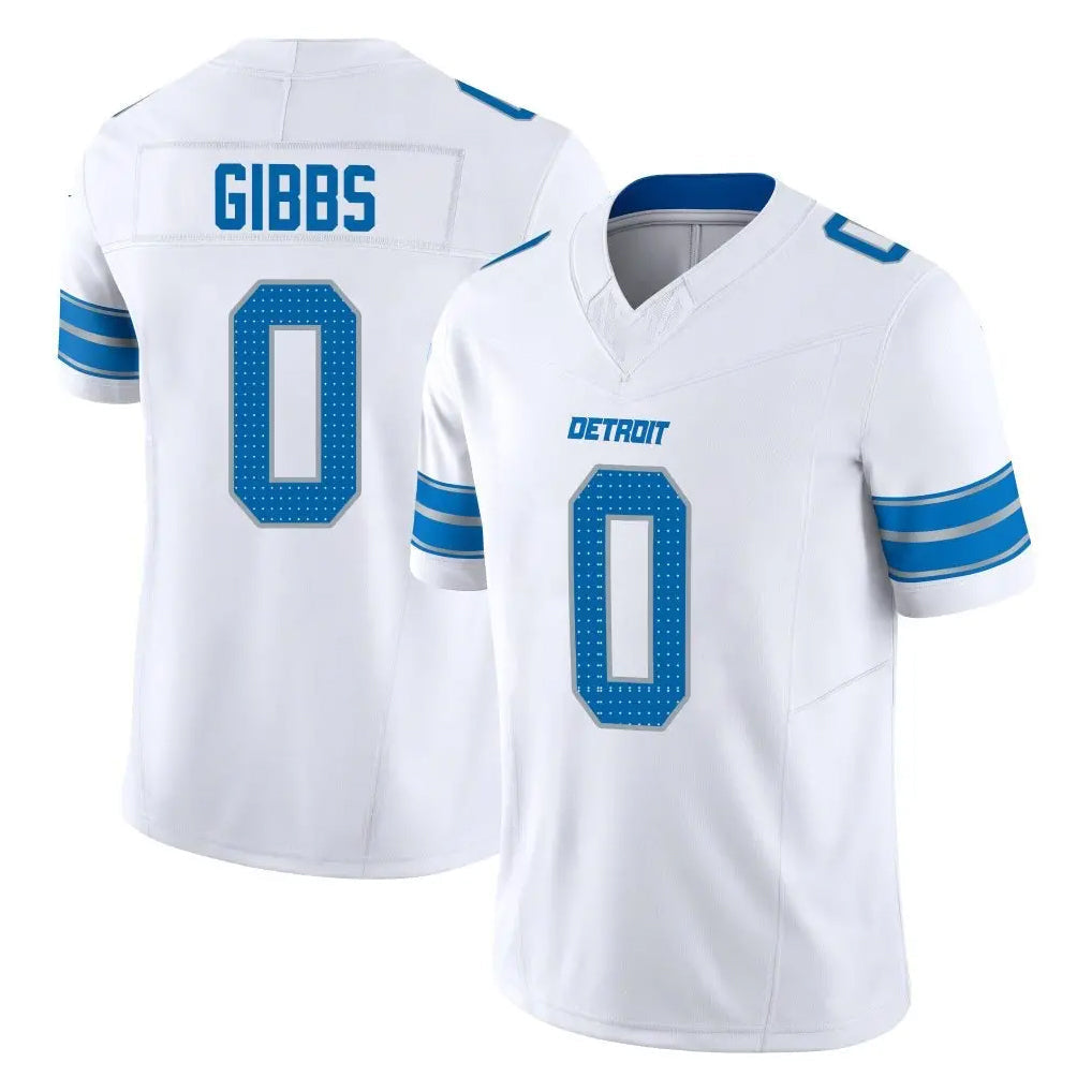 Choea D.Lions #0 Jahmyr Gibbs Player White Limited Vapor F.U.S.E. Alternate Home Game Stitched Jerseys