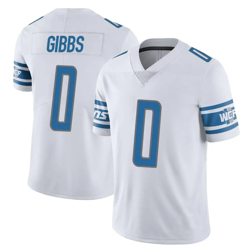 Choea D.Lions #0 Jahmyr Gibbs Player White Limited Vapor Untouchable Home Game Stitched Jerseys