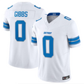 Choea D.Lions #0 Jahmyr Gibbs Player White Vapor F.U.S.E. Limited Replica Stitched Jerseys